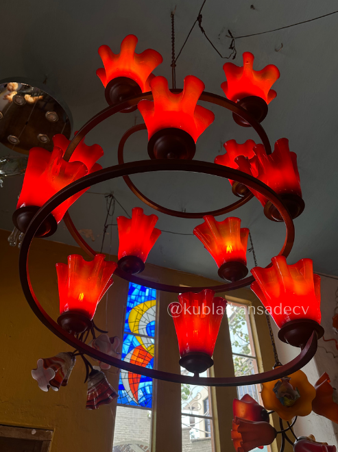 15 Candil Espiral - 12 luces sencillas / PIEZA ÚNICA