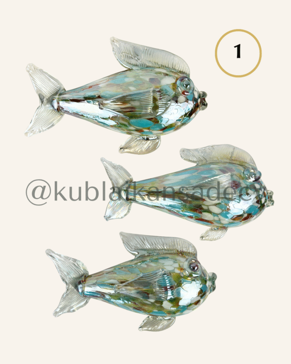 2 Juego de pescados para pared hecha en vidrio soplado / JUEGOS ÚNICOS