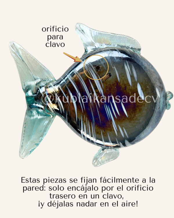 21 Juego de pescados para pared hecha en vidrio soplado / JUEGOS ÚNICOS