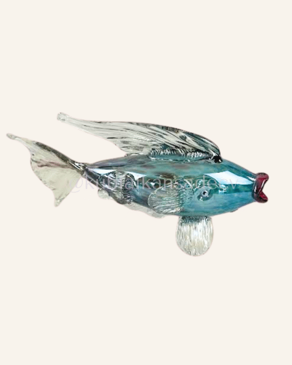 26 Escultura pescado vidrio soplado para mesa - VARIAS PIEZAS ÚNICAS