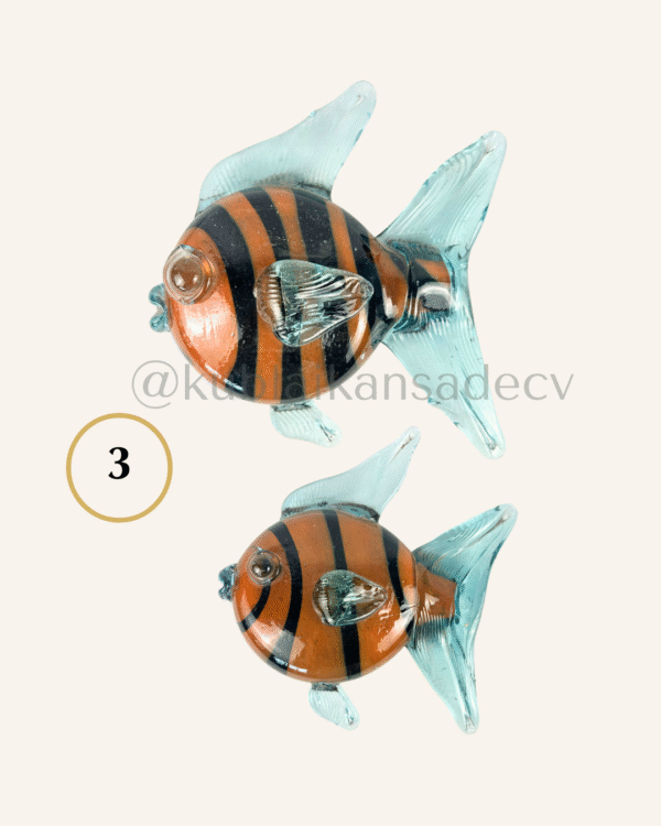 4 Juego de pescados para pared hecha en vidrio soplado / JUEGOS ÚNICOS