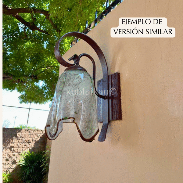 43 Arbotante 'S' forja con placa - 1 luz